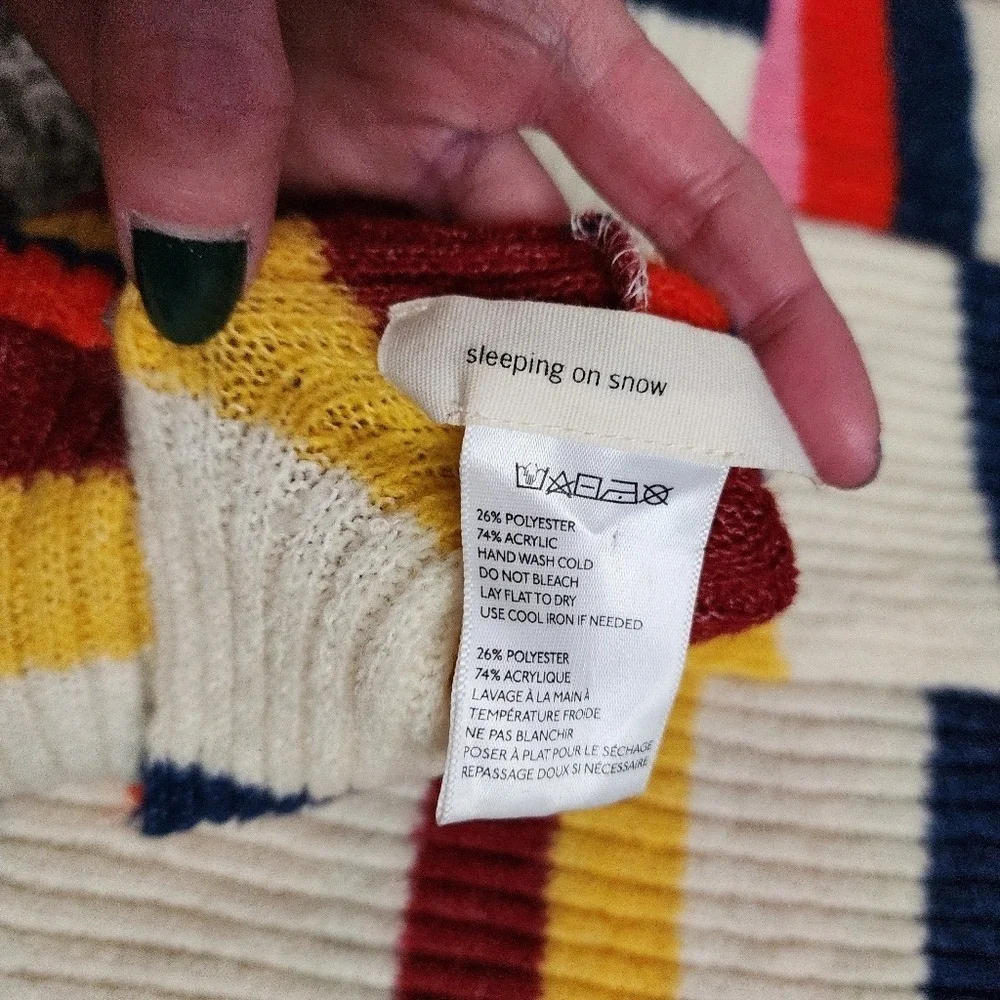 ANTHROPOLOGIE x SLEEPING ON SNOW knit infinity stripe scarf circle scarf‎